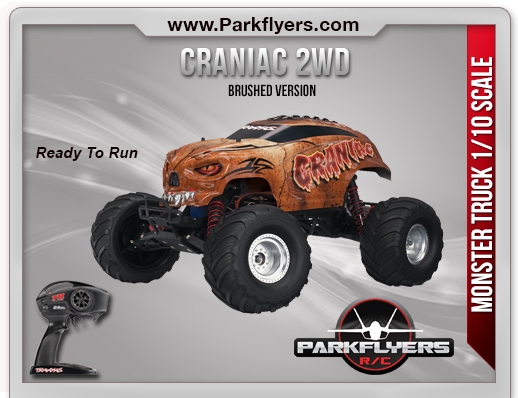 Traxxas 1/10 Craniac 2WD Monster Truck w/4A Charger