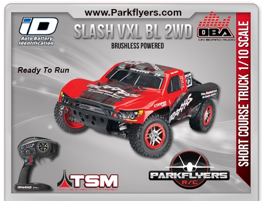 Traxxas 1/10 Slash VXL BL 2WD RTR LCG w/Audio & TSM