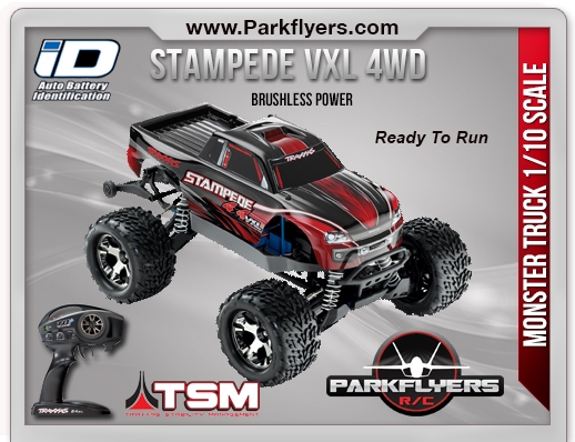 Traxxas 1/10 Stampede VXL 4X4 RTR w/iD Connector