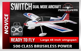 Switch 2-in-1 Sport Trainer EP 2.4GHz RTF 45" RTF Plane