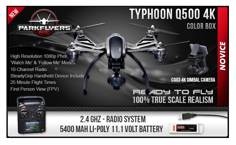 Q500 4K RTF WITH ST10+, CGO3, 1 BATTERY, STEADYGRIP